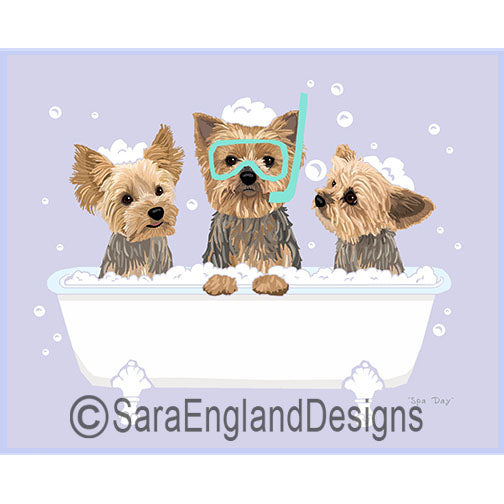 Spa Day - Three Versions - Yorkshire Terrier (Yorkie)