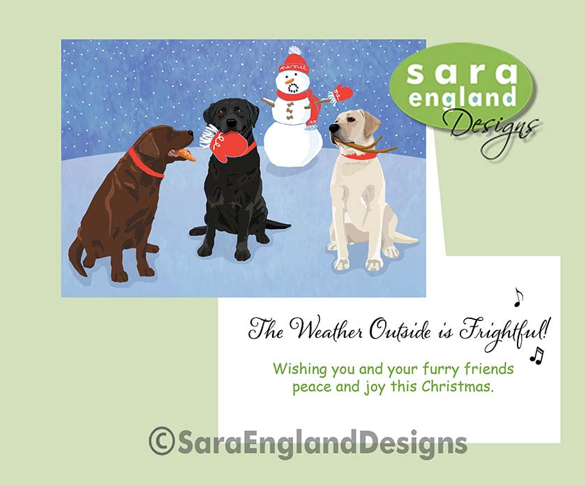 Labrador Retriever - Christmas Card - 12-Pack  4.25"X6" Card W/ Envelopes