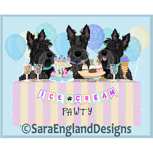 Scottish Terrier - Ice Cream Pawty - Black