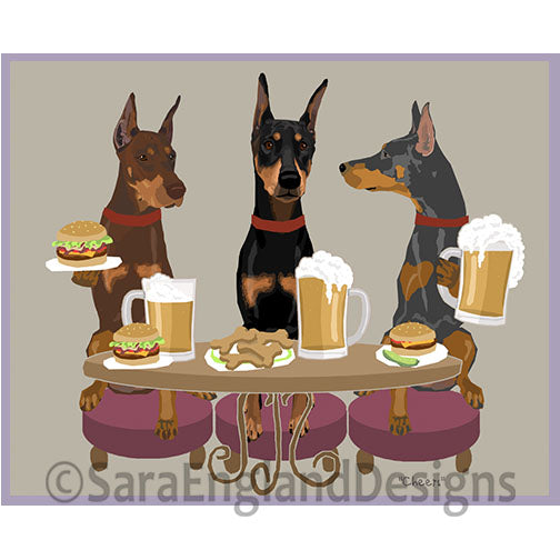 Doberman Pinscher - Cheers - Two Versions - Cropped Ears