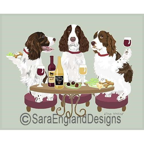 English Springer Spaniel - Dogs Wineing - Three Verisons - Liver