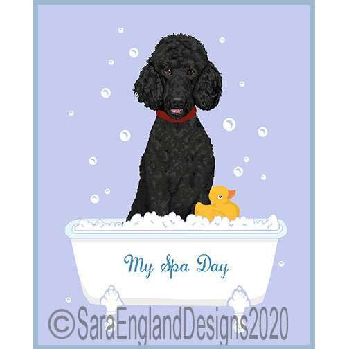 Poodle-Standard - My Spa Day - Three Versions - Black