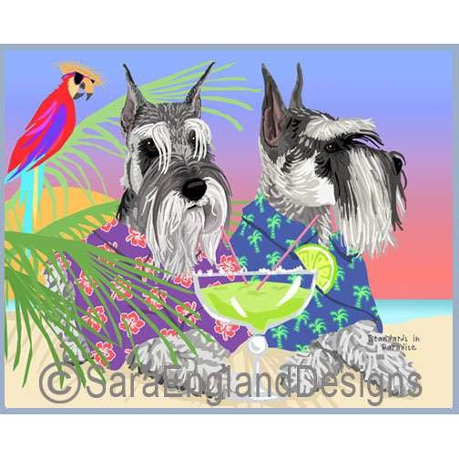 Schnauzer-Standard - Paradise - Four Versions - Gray Cropped