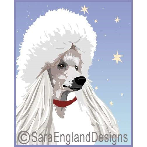 Poodle-Standard - Starry Night - Five Versions - White Show