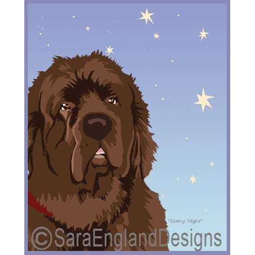 Newfoundland - Starry Night - Two Versions - Brown