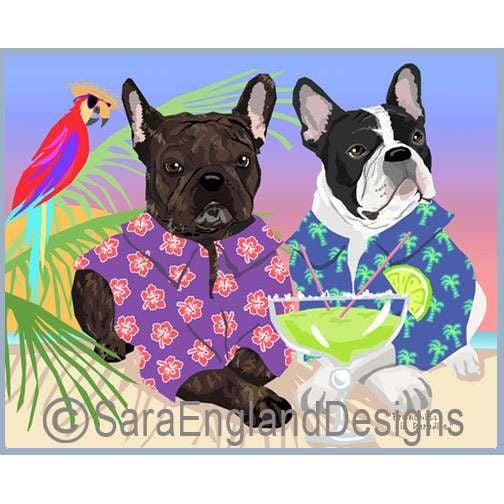 French Bulldog - Paradise - Two Versions - Brindle & Pie