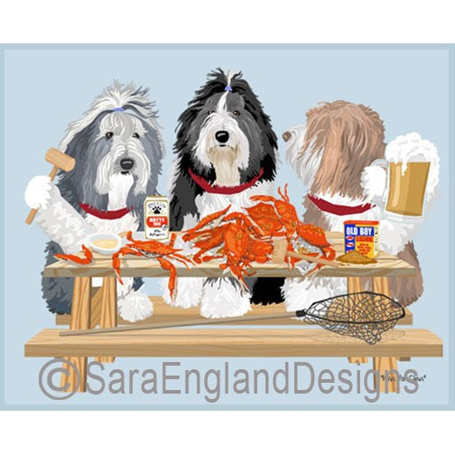 Bearded Collie - Crab Feast