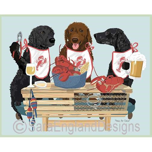 Curly Coated Retriever - Lobster Feast