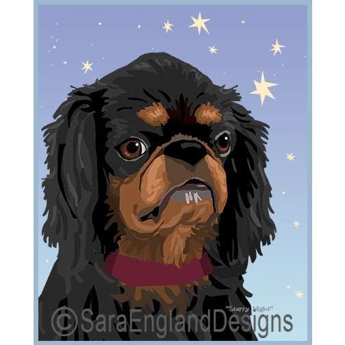 English Toy Spaniel - Starry Night - Four Versions - King Charles