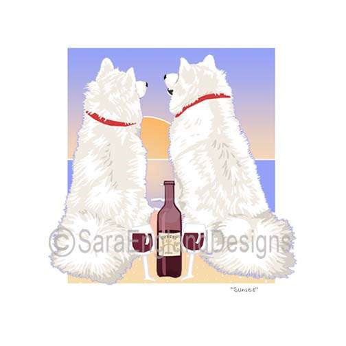 Samoyed - Sunset (W/ Wine)