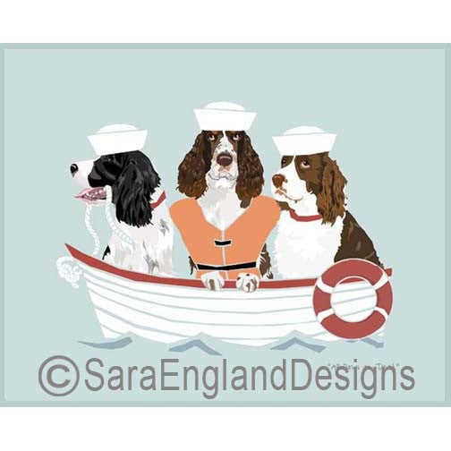 English Springer Spaniel - All Paws On Deck - Two Versions - Mixed