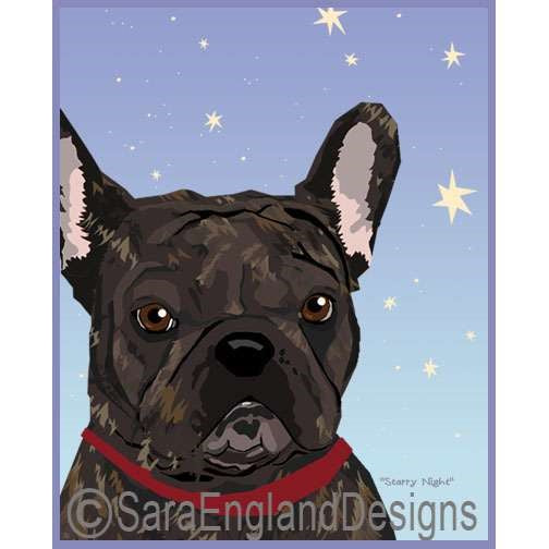 French Bulldog - Starry Night - Two Versions - Brindle
