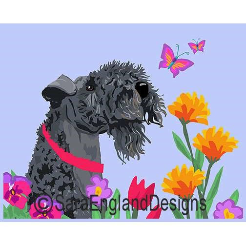 Kerry Blue Terrier - Garden