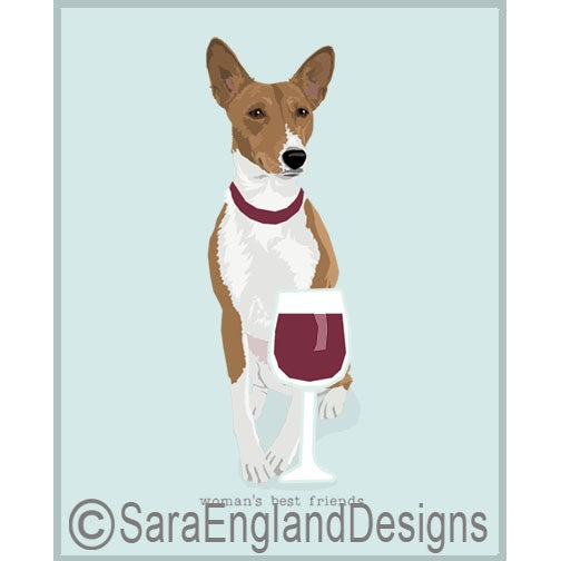 Basenji - Woman's Best Friends - Two Versions - Red
