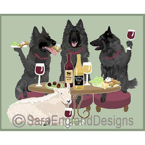Belgian Sheepdog - Dogs Wineing - Three Verisons - With Sheep