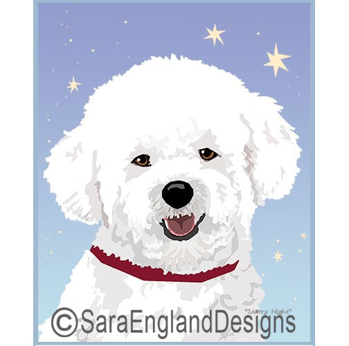 Bichon Frise - Starry Night - Two Versions - Puppy