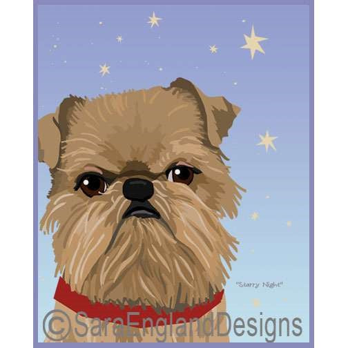 Brussels Griffon - Starry Night - Two Versions - Tan