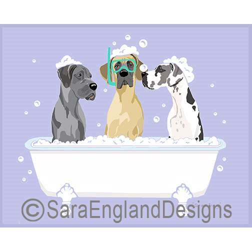 Great Dane - Spa Day - Two Versions - Natural Ears