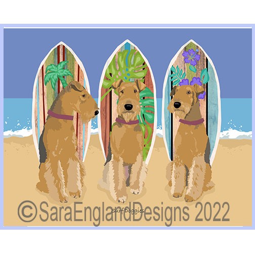 Airedale Terrier - Surf Doggies