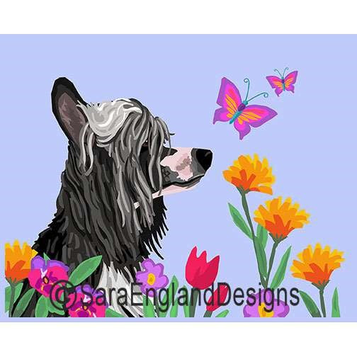 Chinese Crested - Garden - Two Versions - Black