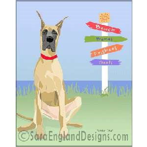 Great Dane - Lucky Dog - Four Versions - Cropped Ears-Fawn