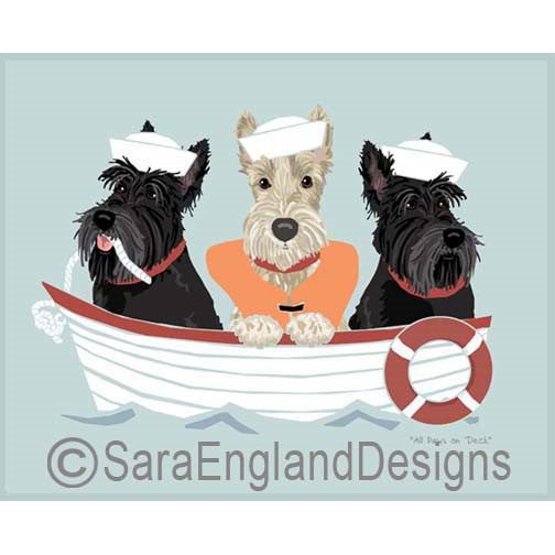 Scottish Terrier - All Paws On Deck - Two Versions - Mixed