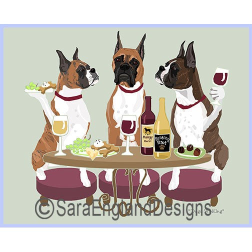Boxer - Dogs Wineing - Two Versions - Cropped Ears