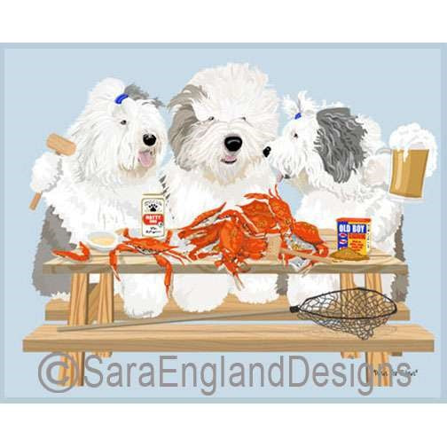 Old English Sheepdog - Crab Feast