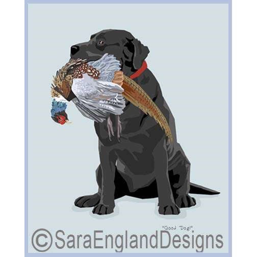 Labrador Retriever - Good Dog Pheasant - Four Versions - Black