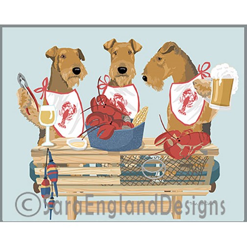 Airedale Terrier - Lobster Feast