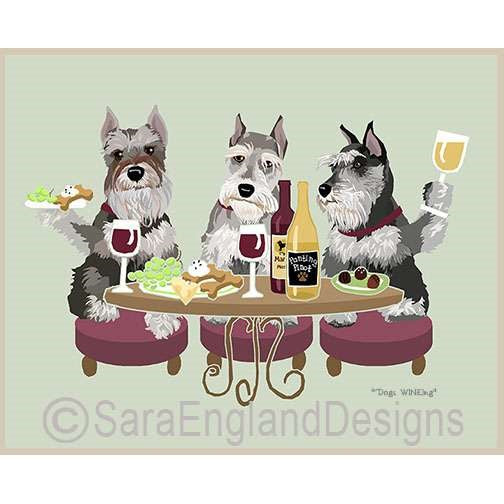 Schnauzer-Miniature - Dogs Wineing - Two Verisons - Cropped Ears