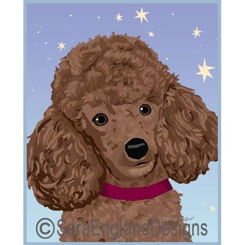 Poodle-Toy - Starry Night - Three Versions - Red