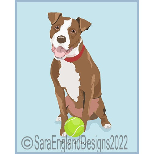 Pit Bull - Play All Day - Three Versions - Brown