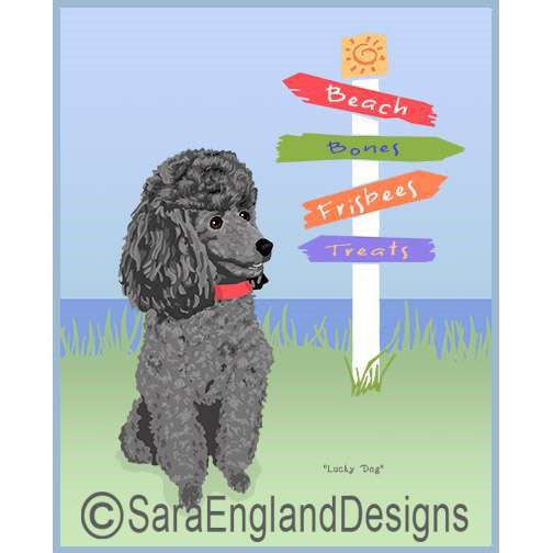 Poodle-Toy - Lucky Dog - Four Versions - Grey