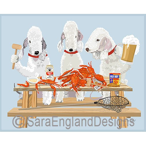 Bedlington Terrier - Crab Feast