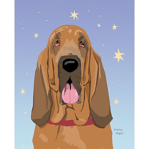 Bloodhound - Starry Night - Two Versions - Fawn