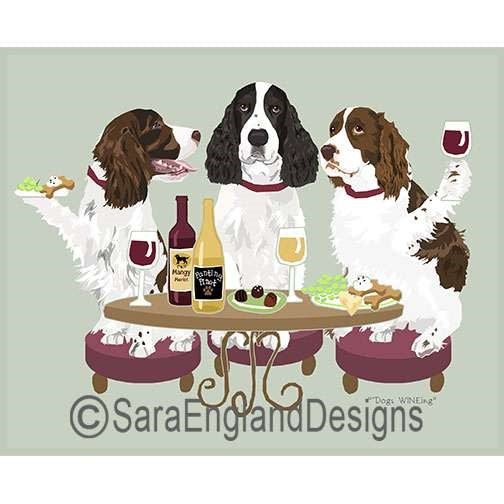 English Springer Spaniel - Dogs Wineing - Three Verisons - Mixed