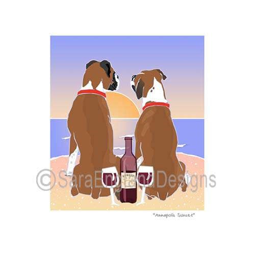 Boxer - Sunset (W/ Wine) - Three Versions - Natural Ears  Fawn