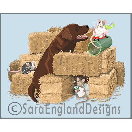Labrador Retriever - Barn Hunt - Three Versions - Chocolate