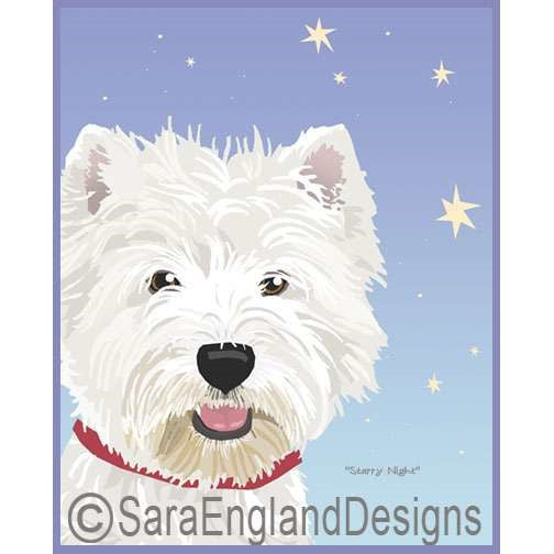 West Highland Terrier (Westie) - Starry Night