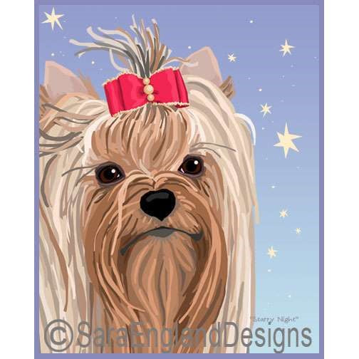 Yorkshire Terrier (Yorkie) - Starry Night - Four Versions - Show Cut