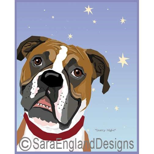 Boxer - Starry Night - Four Versions - Fawn