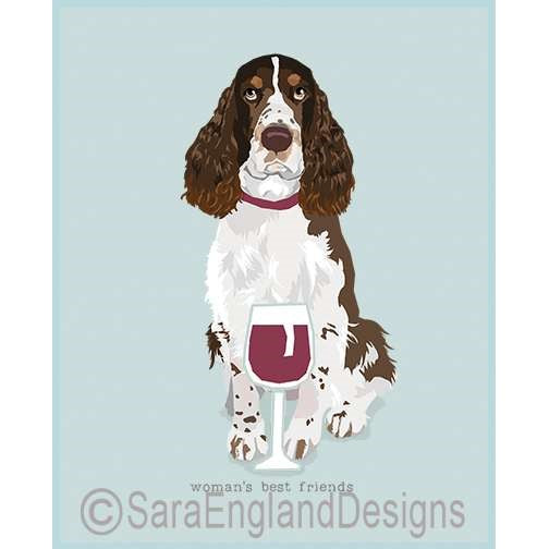 English Springer Spaniel - Woman's Best Friends - Two Versions - Liver