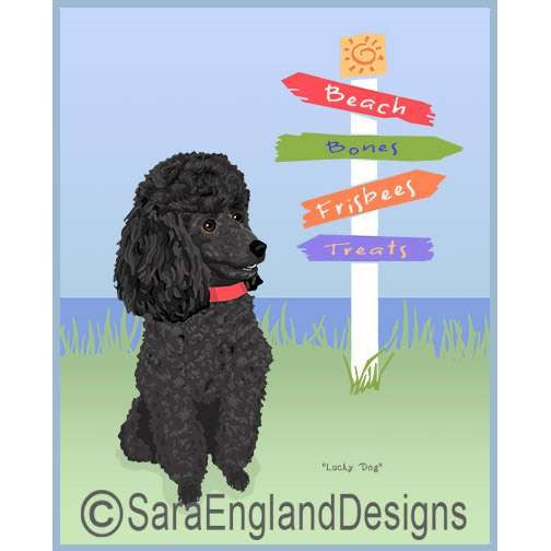 Poodle-Toy - Lucky Dog - Four Versions - Black