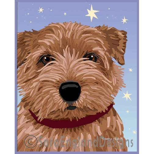 Norfolk Terrier - Starry Night - Two Versions - Head-On