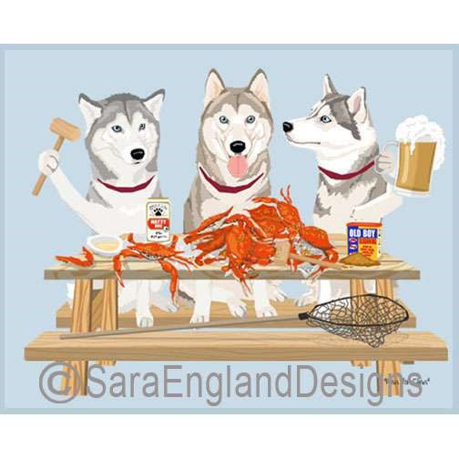 Siberian Husky - Crab Feast