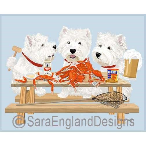 West Highland Terrier (Westie) - Crab Feast