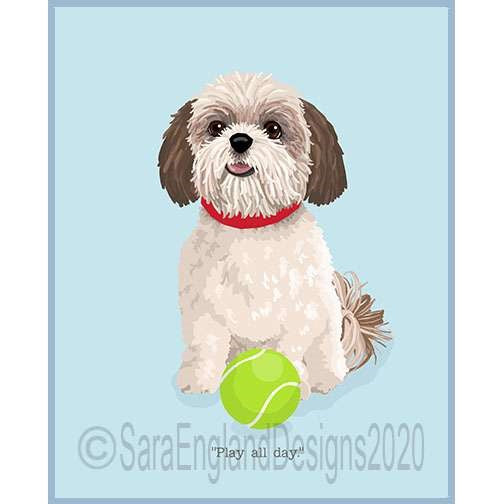 Shih Tzu - Play All Day - Two Versions - Brown