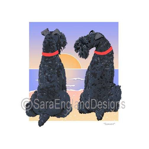 Kerry Blue Terrier - Sunset (W/ No Wine)