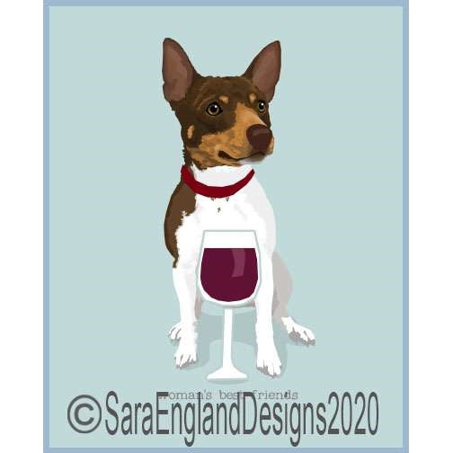 Rat Terrier - Woman's Best Friends - Two Versions - White, Chocolate & Tan